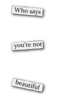 who says you're not beautiful text - darmowe png