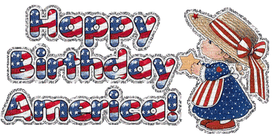 Happy birthday america! - Animovaný GIF zadarmo