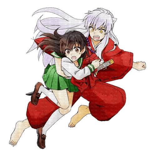 Kagome and Inuyasha ❤️ elizamio - 免费PNG