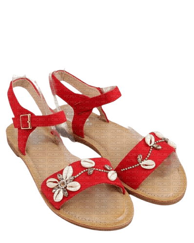 kikkapink deco red summer shoes - png ฟรี