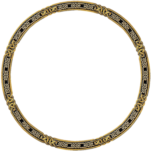 Circle.Frame.Bronze.Black.gold.Victoriabea - PNG gratuit