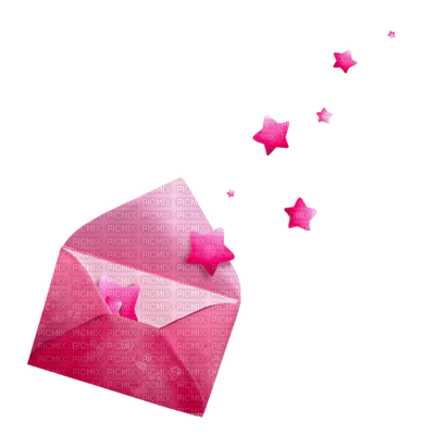 Kaz_Creations Deco Letter Stars  Pink Colours - 免费PNG