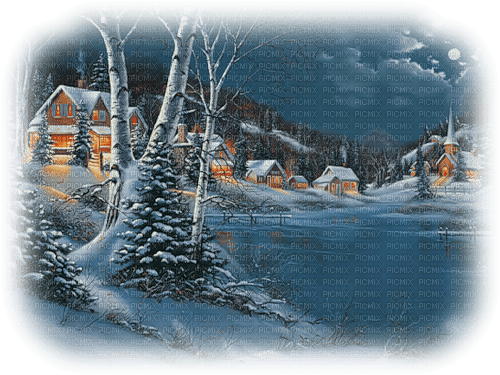Background Winter Landscape - gratis png