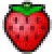 Strawberry emoji pixel webcore - GIF animasi gratis