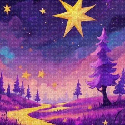 Purple Starry Night - png ฟรี