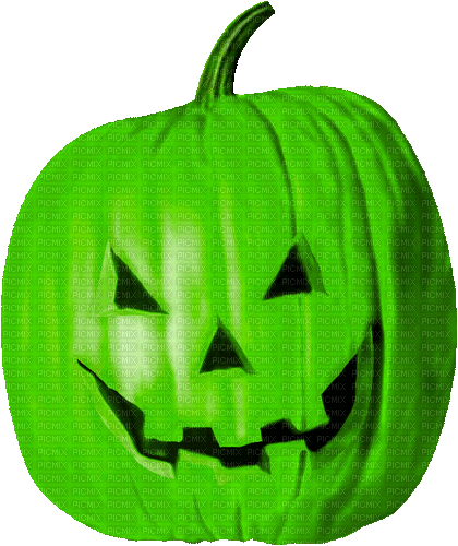 Jack O Lantern.Green.Animated - KittyKatLuv65 - GIF animado gratis
