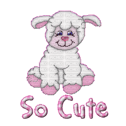So Cute Sheep - GIF animé gratuit