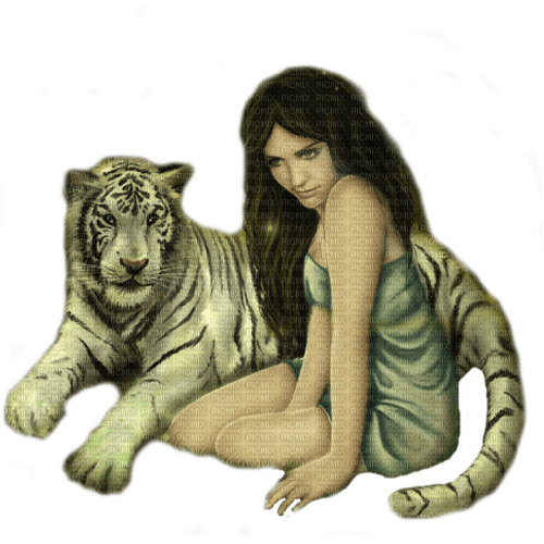loly33 femme tigre - gratis png