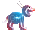 gradient alien dog - Бесплатни анимирани ГИФ