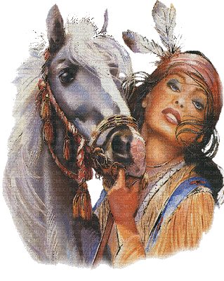 az indienne cheval - 無料のアニメーション GIF