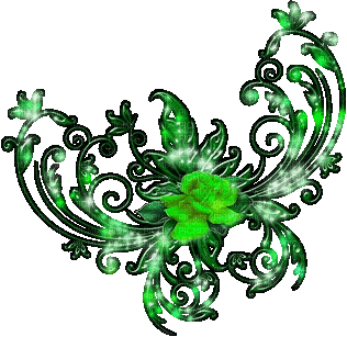 minou52-ani-grön-deco - Gratis animerad GIF