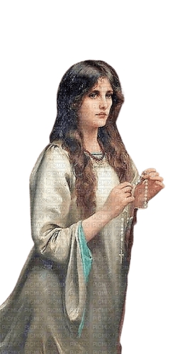 woman with rosary - gratis png