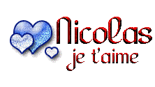 Nicolas je t'aime - Бесплатный анимированный гифка