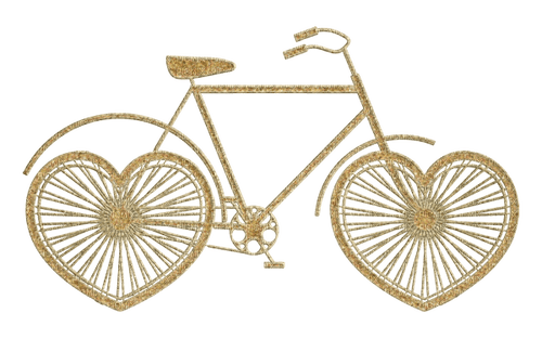 Vélo Coeur Jaune:) - gratis png
