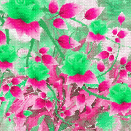 BG / spring.flowers.green.pink.idca - Gratis animeret GIF