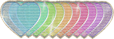 rainbow heart disks divider - Kostenlose animierte GIFs