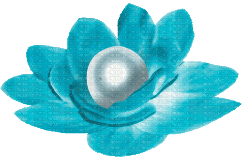 Animated.Flower.Pearl.Blue - By KittyKatLuv65 - Бесплатный анимированный гифка