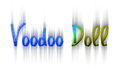 soave text voodoo doll gothic blue green - nemokama png