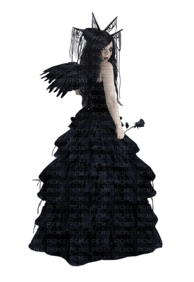 Kaz_Creations Gothic Woman Femme - безплатен png