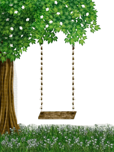tree with swing - PNG gratuit