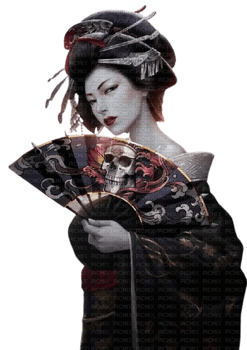 kikkapink geisha gothic woman - ilmainen png