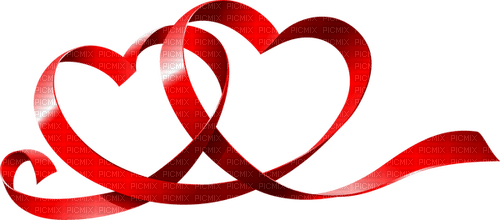 Red ribbon heart - zdarma png