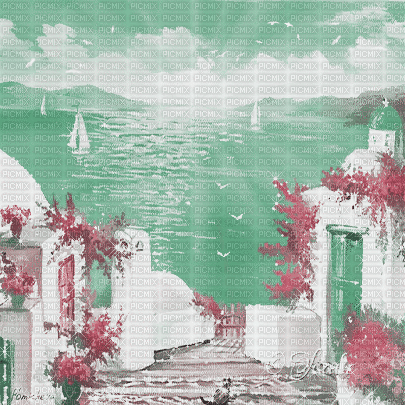 soave background aummer animated vintage terrace - 免费动画 GIF