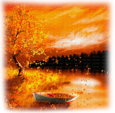 loly33 paysage fond automne - gratis png
