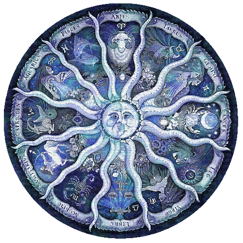 soave background circle animated zodiac blue - Ingyenes animált GIF