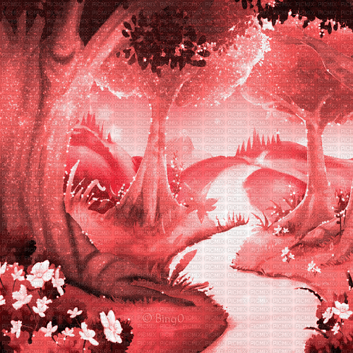 Y.A.M._Fantasy tales background red - Gratis animeret GIF