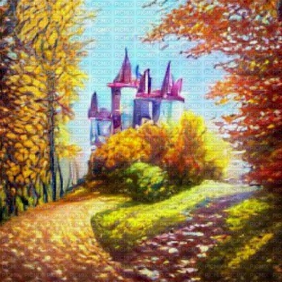 Castle in an Autumn Forest - nemokama png