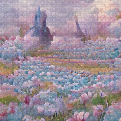 Pastel Flower Fields - ilmainen png