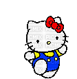 Hello kitty qui court - 免费动画 GIF