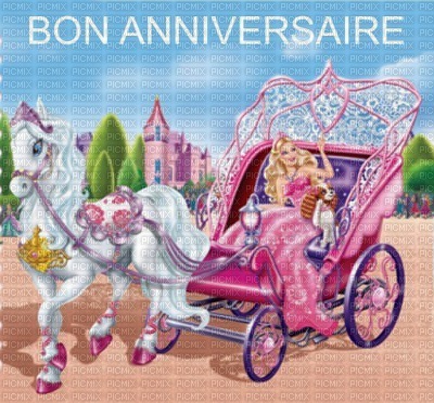 image encre poupée bon anniversaire color effet voiture cheval fantaisie edited by me - Free PNG