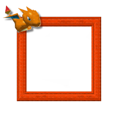 Small Orange Frame - ingyenes png