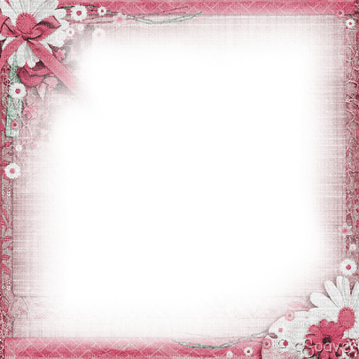 soave frame flowers spring vintage pink green - PNG gratuit