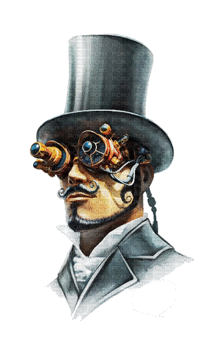 steampunk man - Animovaný GIF zadarmo