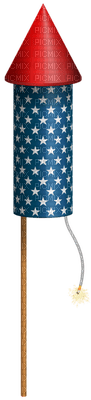 Kaz_Creations America 4th July Independance Day American Sparkler Rocket - Free PNG