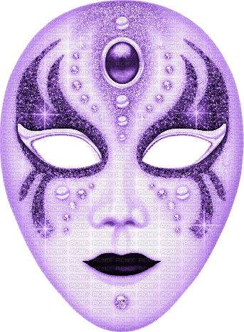 Animated.Mask.White.Purple - Безплатен анимиран GIF
