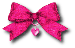 Bow.Heart.Charm.Pink - ilmainen png