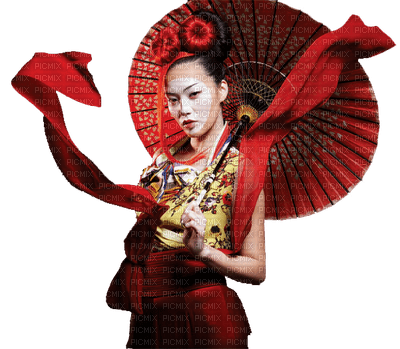 oriental woman umbrella bp - фрее пнг