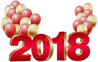 Kaz_Creations New Year Deco 2018 - PNG gratuit
