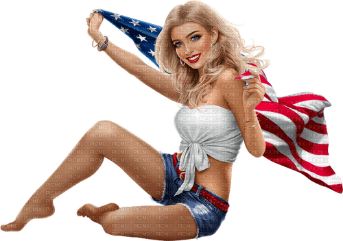 Independence Day USA Woman - Bogusia - 免费PNG