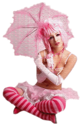 Kaz_Creations Woman Femme Pink Emo - PNG gratuit