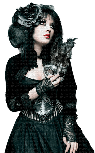 gothic woman in black by nataliplus - ilmainen png
