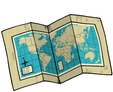 Travel Map - Animovaný GIF zadarmo