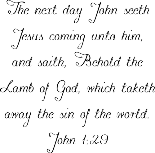 Bible Verse - John 1:29 - zadarmo png