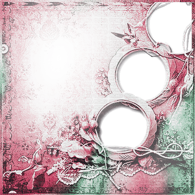 soave frame background  circle pink green - gratis png