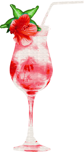 Cocktail.Flower.Red - zdarma png