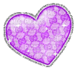 purple heart glitter - GIF animate gratis